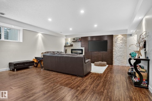 2327 Frezenberg Avenue Nw, Edmonton, AB - Indoor With Fireplace