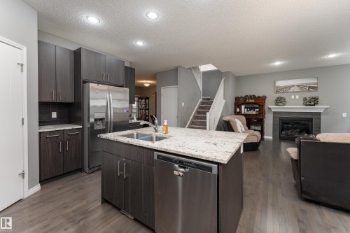 2055 Redtail Common Nw, Edmonton, AB - Indoor Photo Showing Kitchen With Double Sink With Upgraded Kitchen