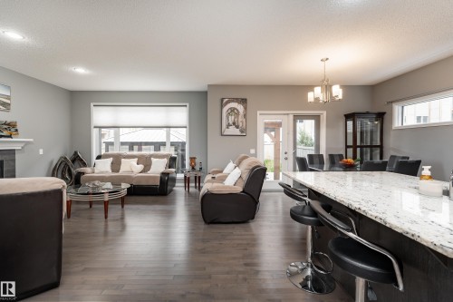 2055 Redtail Common Nw, Edmonton, AB - Indoor Photo Showing Living Room With Fireplace