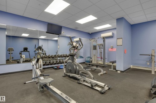 #1701 10303 105 St Nw, Edmonton, AB - Indoor Photo Showing Gym Room