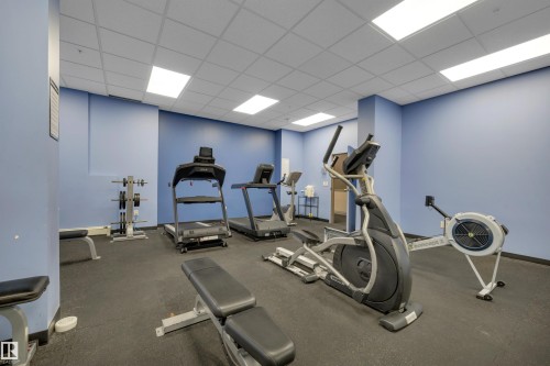 #1701 10303 105 St Nw, Edmonton, AB - Indoor Photo Showing Gym Room