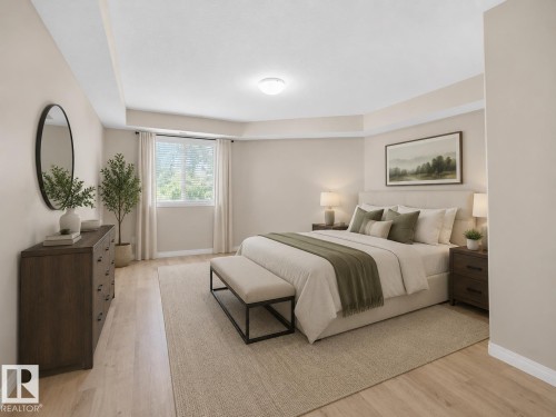 AI Generated - #206 260 Lewis Estates Bv Nw, Edmonton, AB - Indoor Photo Showing Bedroom