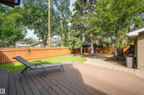 11446 75 Avenue Nw, Edmonton, AB - Outdoor With Deck Patio Veranda With Backyard