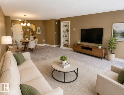 #704 10045 117 St Nw, Edmonton, AB - Indoor Photo Showing Living Room