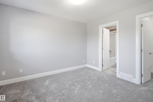 Plush gray carpeting, light gray wall finish, and white trim - 427 Windermere Road Nw, Edmonton, AB - Indoor Photo Showing Other Room