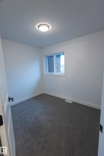 Contemporary flush mount ceiling light, white walls, gray carpeting, and a white window frame - 9632 #1 And #2 110 Ave Nw, Edmonton, AB - Indoor Photo Showing Other Room