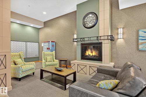 #1102 10319 111 St Nw, Edmonton, AB - Indoor With Fireplace