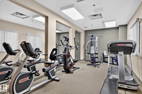 #1102 10319 111 St Nw, Edmonton, AB - Indoor Photo Showing Gym Room