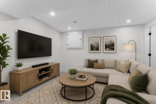 4 Belmead Gardens Nw, Edmonton, AB - Indoor Photo Showing Living Room