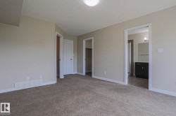 Neutral-toned walls complement plush carpeting throughout - 