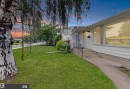 Established landscaping with a mature birch tree - 9531 74 Street Nw, Edmonton, AB  - Outdoor 