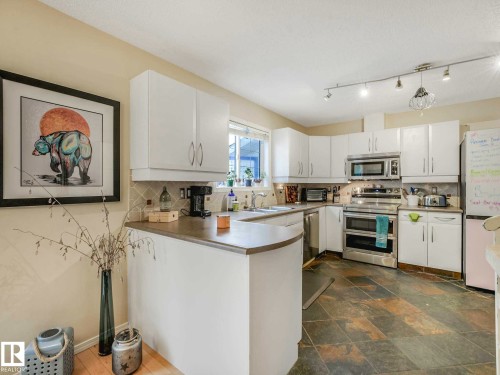 4031 38 Street Nw, Edmonton, AB - Indoor Photo Showing Kitchen With Stainless Steel Kitchen With Double Sink
