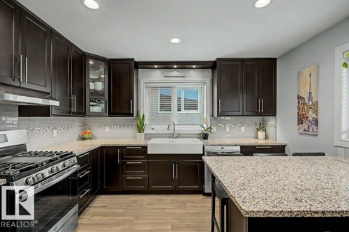 12112 38 Street Nw, Edmonton, AB - Indoor Photo Showing Kitchen With Upgraded Kitchen