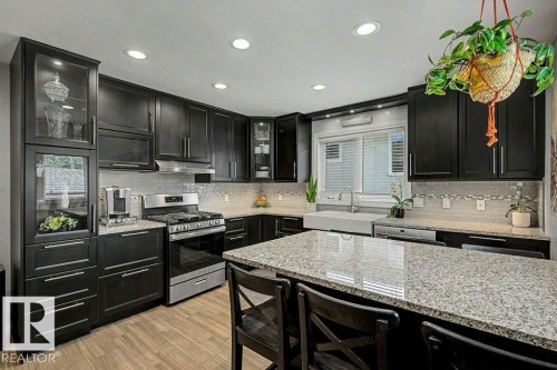 12112 38 Street Nw, Edmonton, AB - Indoor Photo Showing Kitchen With Upgraded Kitchen