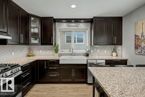 12112 38 Street Nw, Edmonton, AB - Indoor Photo Showing Kitchen With Upgraded Kitchen