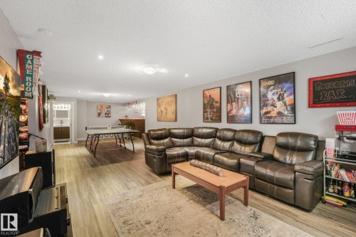 14115 70 Street Nw, Edmonton, AB - Indoor Photo Showing Living Room With Fireplace