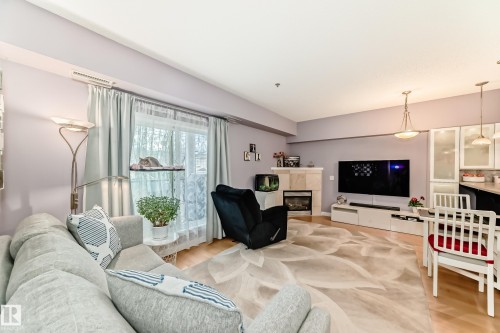 #211 9750 94 St Nw, Edmonton, AB - Indoor Photo Showing Living Room