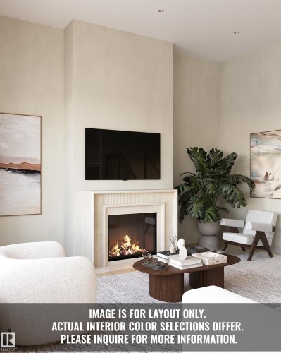 37  Brookside Brookside Drive, Sherwood Park, AB - Indoor Photo Showing Living Room With Fireplace