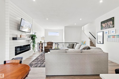 328 Fundy Way, Cold Lake, AB - Indoor Photo Showing Living Room With Fireplace