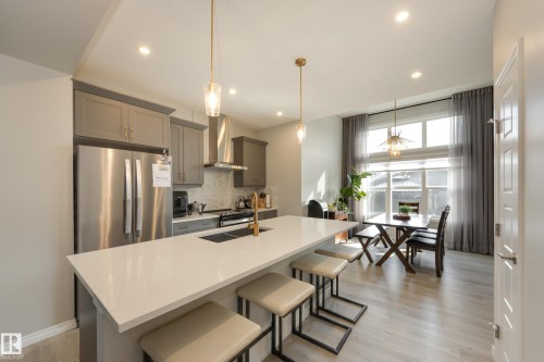 9943 227 Street Nw, Edmonton, AB - Indoor Photo Showing Kitchen With Double Sink With Upgraded Kitchen