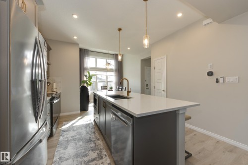 9943 227 Street Nw, Edmonton, AB - Indoor Photo Showing Kitchen With Double Sink With Upgraded Kitchen