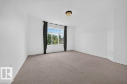 Recessed window with exterior scenery, overhead decorative light fixture, textured ceiling, and carpeting - 