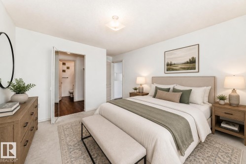 Virtually staged - #320 9620 174 St Nw, Edmonton, AB - Indoor Photo Showing Bedroom