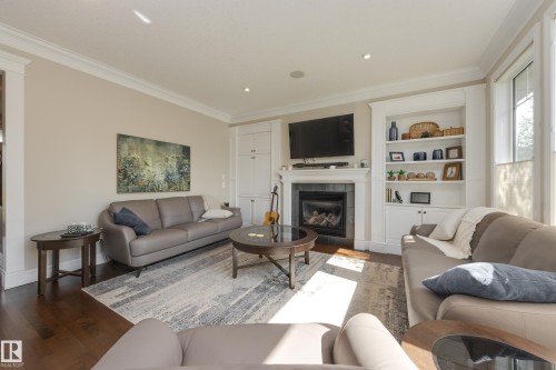 8 Lauralcrest Place, St. Albert, AB - Indoor Photo Showing Living Room With Fireplace