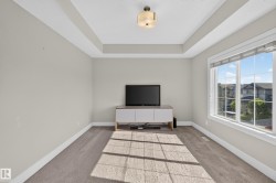 Tray ceiling with flush mount lighting - 