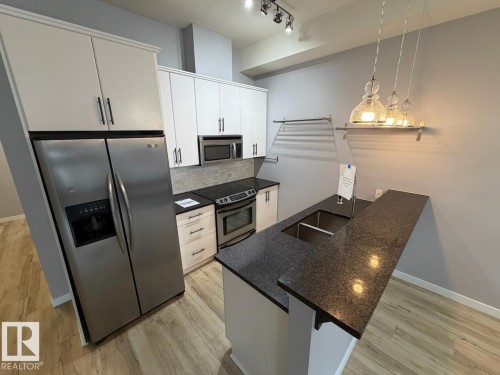 #128 10531 117 St Nw, Edmonton, AB - Indoor Photo Showing Kitchen With Double Sink