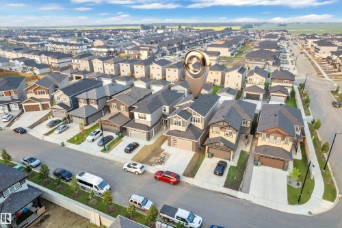 New construction residential community featuring a variety of detached homes with attached garages - 4005 39 Street, Beaumont, AB - Outdoor With View
