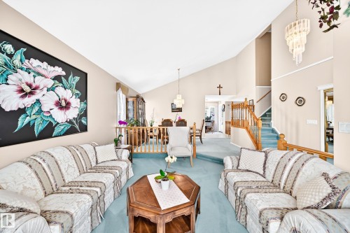 Vaulted ceilings create a spacious atmosphere - 4327 49 Street Nw, Edmonton, AB 