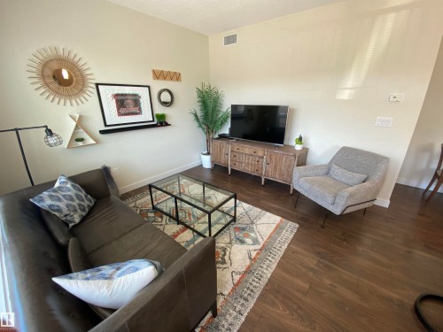 Wood-finish flooring throughout - #308 9907 91 Av Nw, Edmonton, AB 