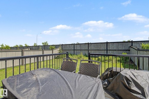 Expansive outdoor deck featuring black metal railings - #12 905 172 St Sw, Edmonton, AB - Outdoor