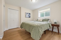 Wood-finish flooring with neutral wall tones - 