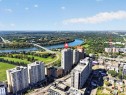 Aerial View of the surrounding area around the Condo Building. - #803 10011 123 St Nw, Edmonton, AB 