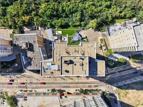 Aerial View of the Condo Building Roof. - #803 10011 123 St Nw, Edmonton, AB 