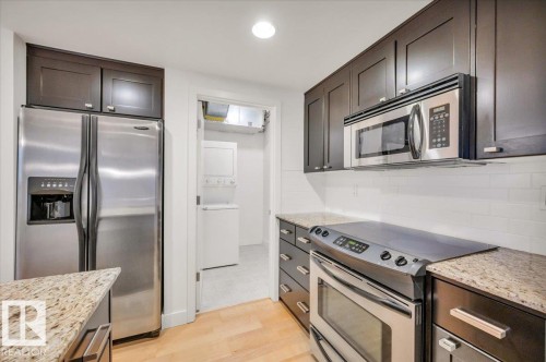 #503 10028 119 St Nw, Edmonton, AB - Indoor Photo Showing Kitchen With Upgraded Kitchen