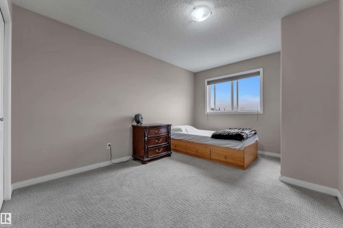 Carpeted flooring, neutral wall tones, recessed window, and flush mount ceiling light - 1226 Mcallister Way Sw, Edmonton, AB 