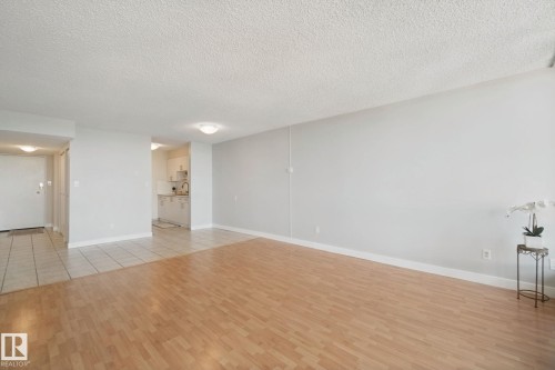 Wood-finish flooring in the main living space - #104 8745 165 St Nw, Edmonton, AB 