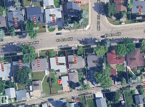 Cadastral Map. Illustrating property boundaries and parcel numbers for the area - 12107 40 Avenue Nw, Edmonton, AB 