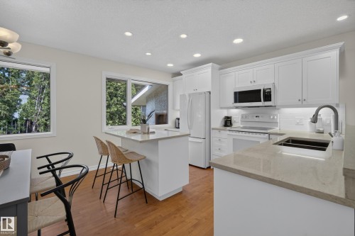 9562 81 Street Nw, Edmonton, AB - Indoor Photo Showing Kitchen With Double Sink