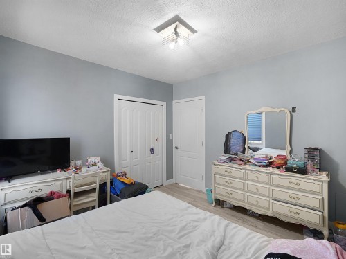 Wood-finish flooring, light gray wall paint, and overhead flush-mount lighting - 13338 131 Street Nw, Edmonton, AB 
