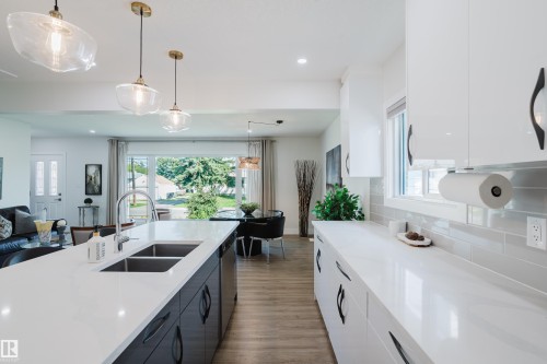 11455 111A Avenue Nw, Edmonton, AB - Indoor Photo Showing Kitchen With Double Sink With Upgraded Kitchen
