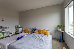 Carpeted room with a large window and neutral wall tones - 