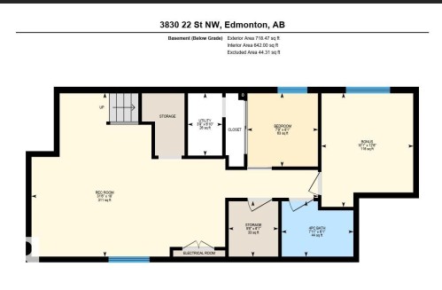 Floor plan - 3830 22 Street Nw, Edmonton, AB 