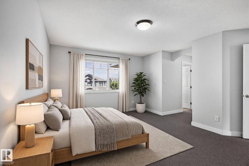 Bedroom virtually staged - 5 Verona Crescent, Spruce Grove, AB 