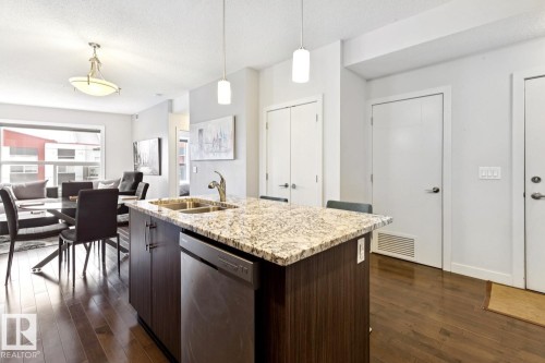 #421 10523 123 St Nw, Edmonton, AB - Indoor Photo Showing Kitchen With Double Sink