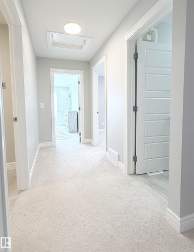 Light gray wall paint, white trim, and light-colored carpeting - 1003 Goldfinch Way Nw, Edmonton, AB 
