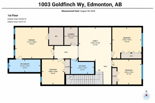 Floor plan - 1003 Goldfinch Way Nw, Edmonton, AB 
